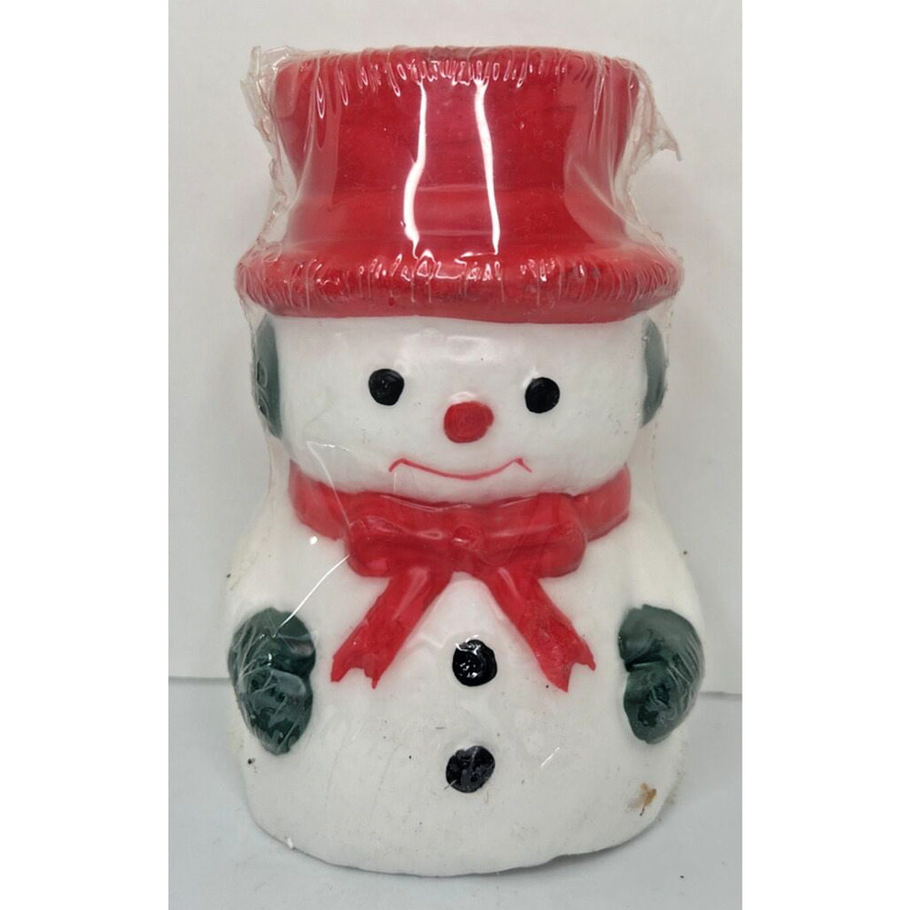 Vintage Snowman Candle New in‎ Packaging 5" SKU H244